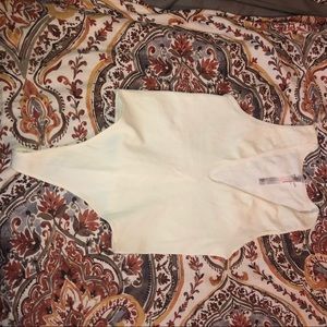 Cream Urban Outfitters Bodysuit